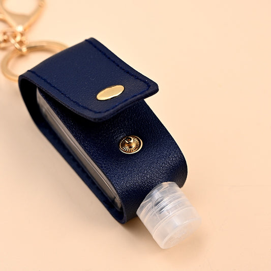 Mini Soap Dispenser/Hand Sanitizer Portable Bottle with PU Leather Case Keychain