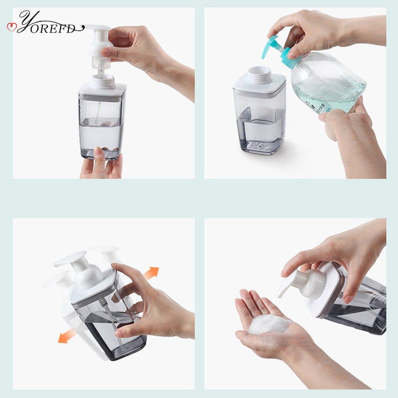 OYOREFD 420ml Transparent Foam Pump Bottles