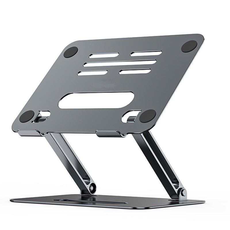 11-17inch Cooling Rack Folding Adjustable Angle Aluminum Alloy Desktop Portable Holder Office Universal Non Slip Laptop Stand