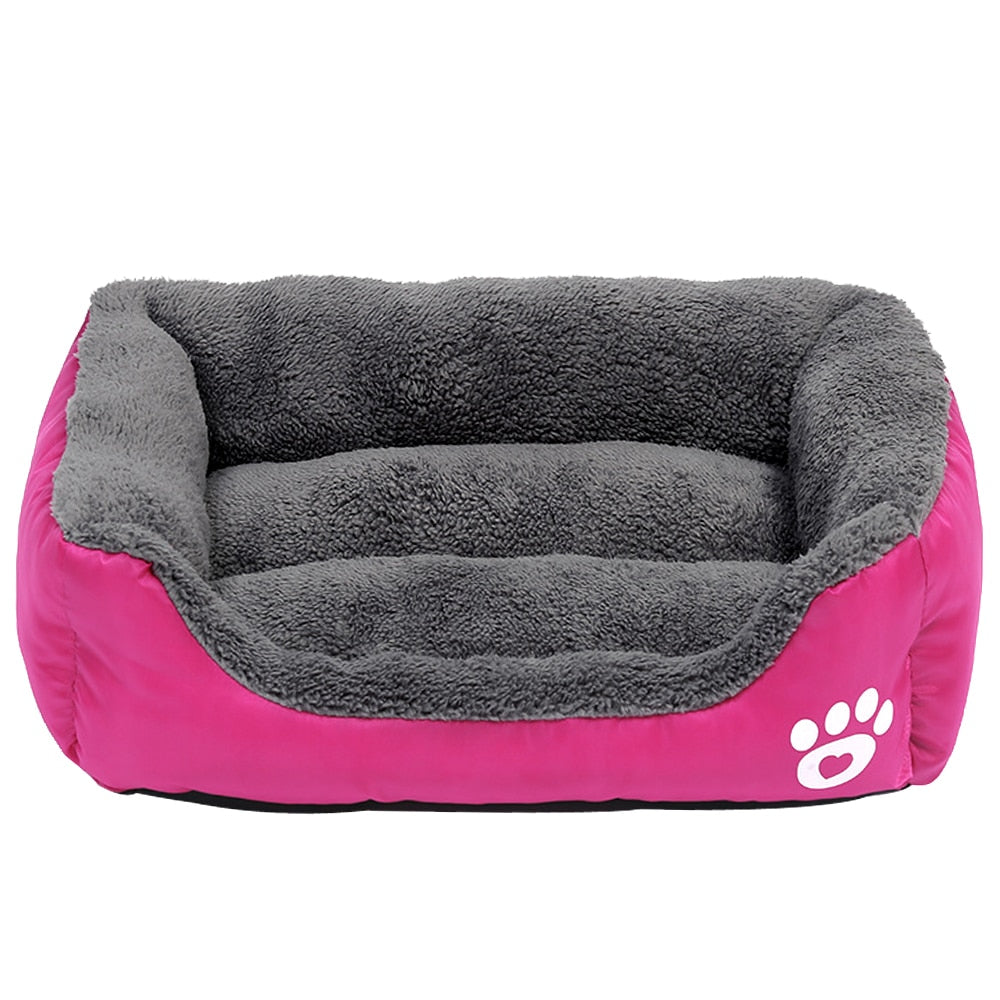 Pet Sofa Dog Bed Soft Fleece Warm Dog House Waterproof Bottom For Small Medium Large Dogs Cats Beds House S-2XL