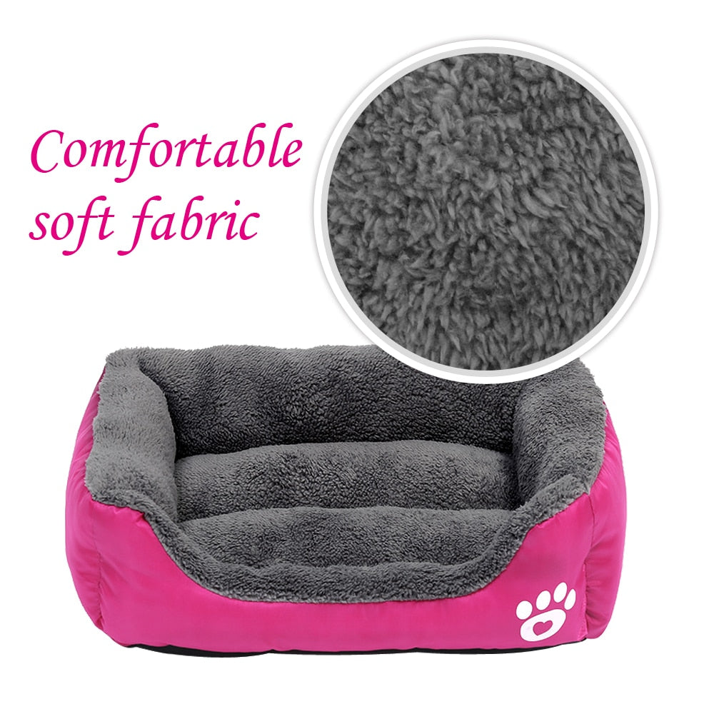 Pet Sofa Dog Bed Soft Fleece Warm Dog House Waterproof Bottom For Small Medium Large Dogs Cats Beds House S-2XL