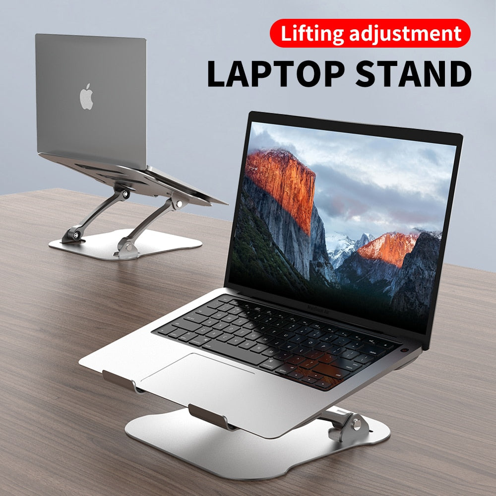 11-17inch Cooling Rack Folding Adjustable Angle Aluminum Alloy Desktop Portable Holder Office Universal Non Slip Laptop Stand