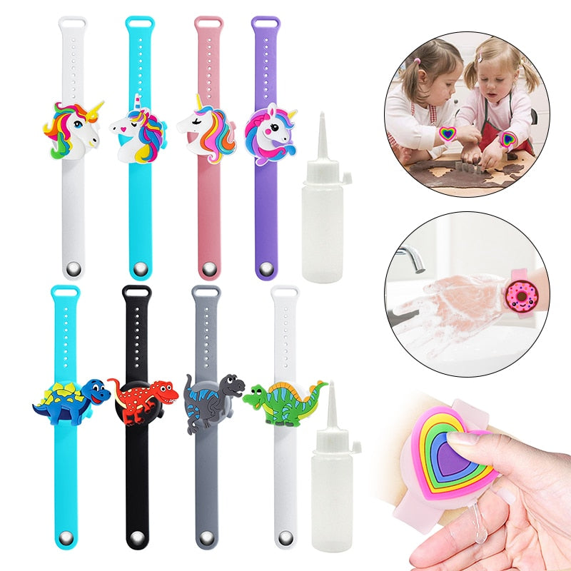 Cartoon Hand Sanitizer Bracelet Portable Disinfectant  Silicone Wristband