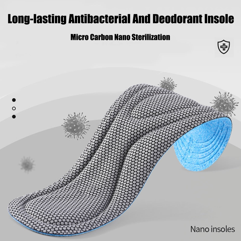 Nano Antibacterial Sport Insoles For Shoes Sneakers